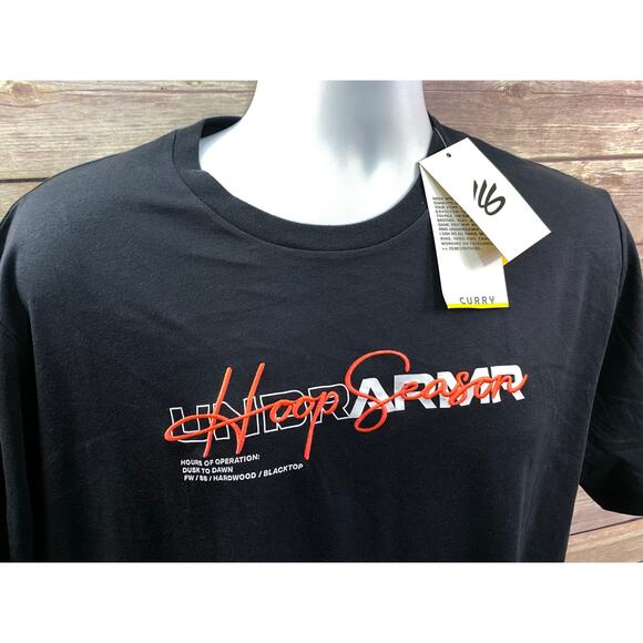 Men's UA UNDR ARMR Wordmark T-Shirt Size XL Black Performance Cotton - Picture 5 of 11